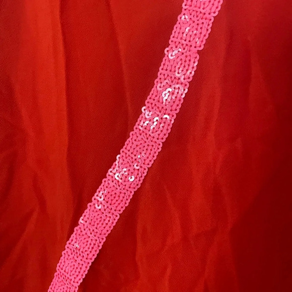 Sass & Bide Mini Dress Red w Pink Sequins Color block Party Dress - Picture 3 of 8